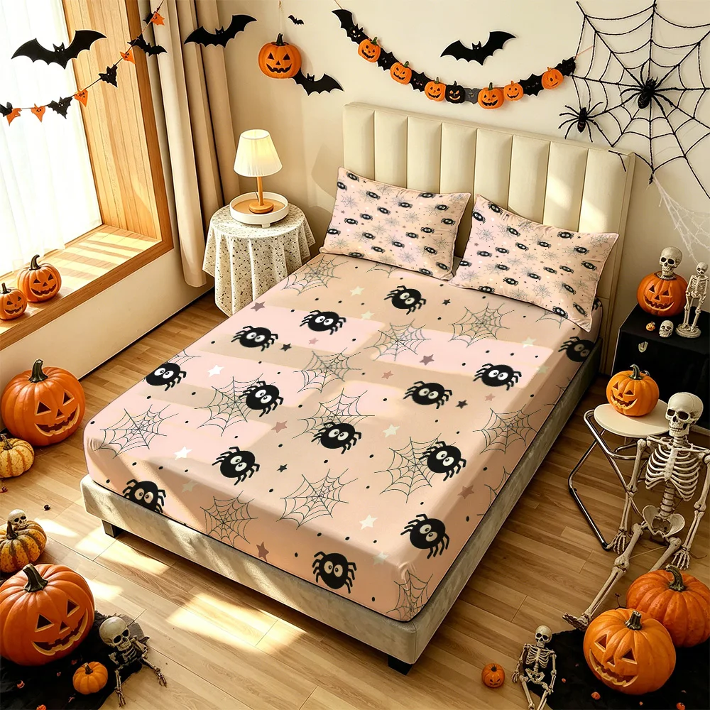 3PCS Christmas Plaid Tree Reindeer Duvet Cover Set Without Filling 1 Duvet Cover 2 Pillowcases Soft Machine Washable Bedding