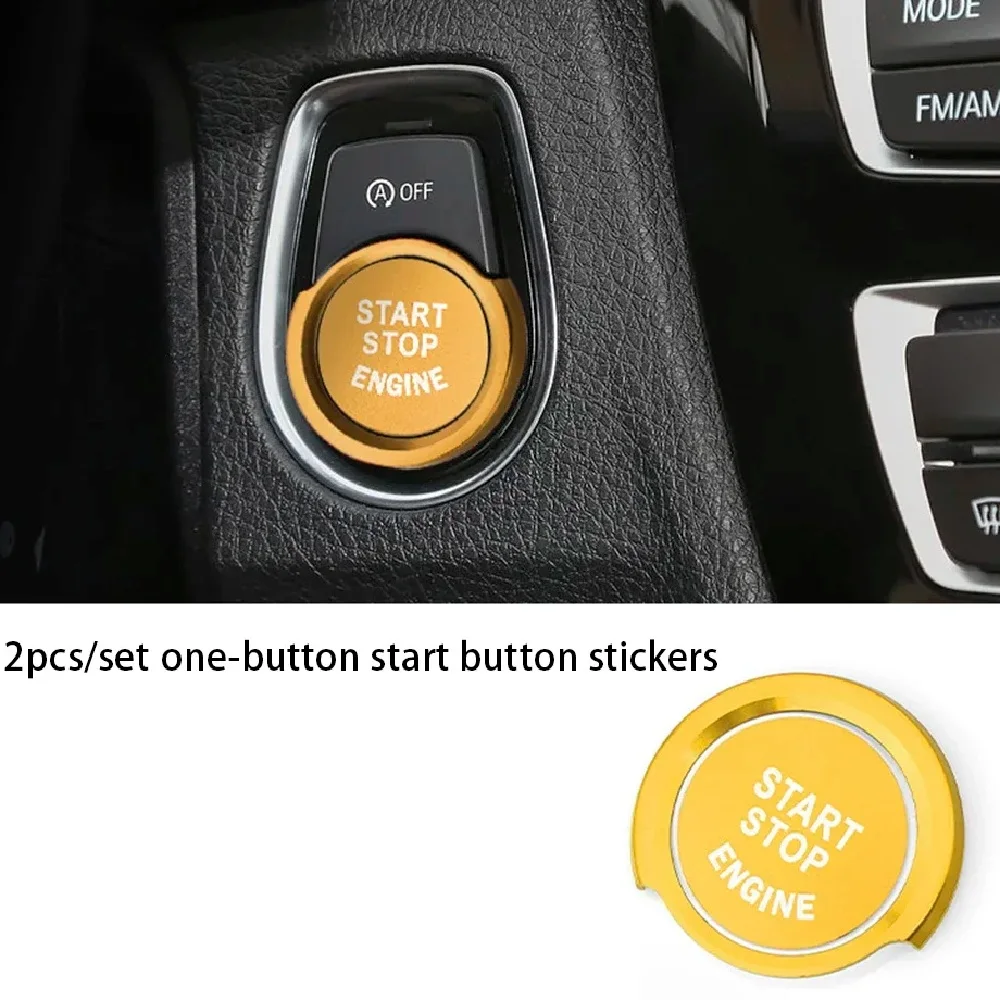 Auto Engine Start Push Button Ignition Key Ring Trim Cover Set for BMW 1 2 3 4 Series X1 F48 F20 F21 F30 F32 F33 F34 F36 F45 F46