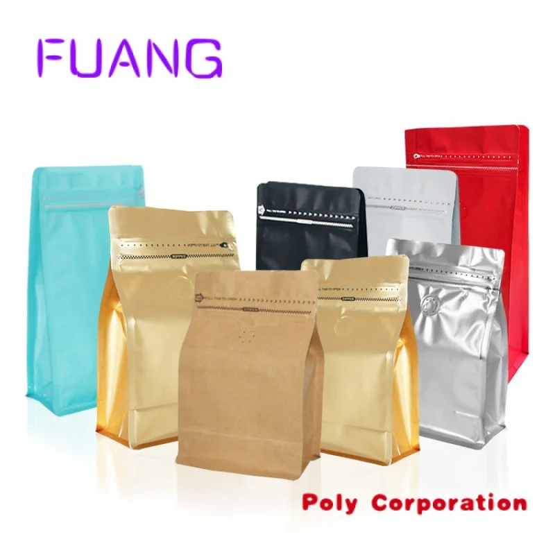 Custom  Free Sample Resealable 1kg 500g 250g Matt Flat Bottom Black Plastic Aluminum Foil Pack Coffee Bag With Valve And Zipper