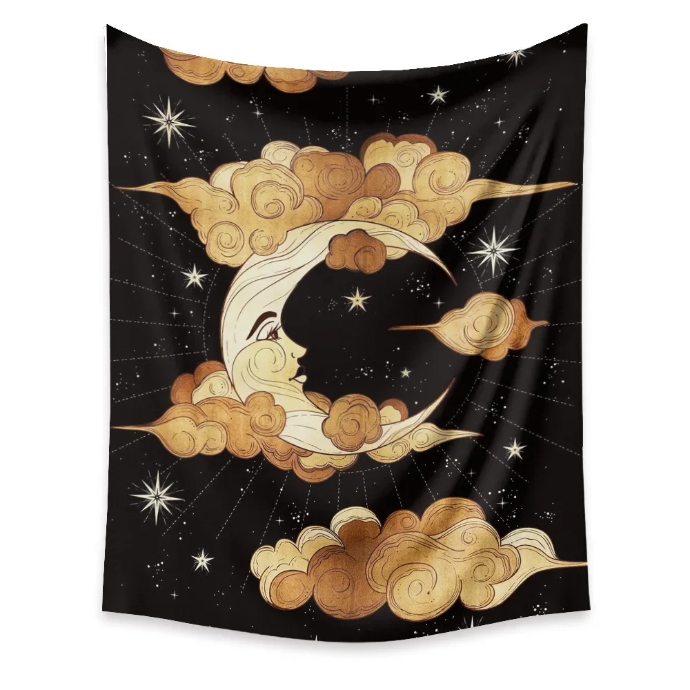 

Moon and Stars Women's Wall Hanging Home Living Room Bedroom Decoration Wall Painting Hanging Tapestry