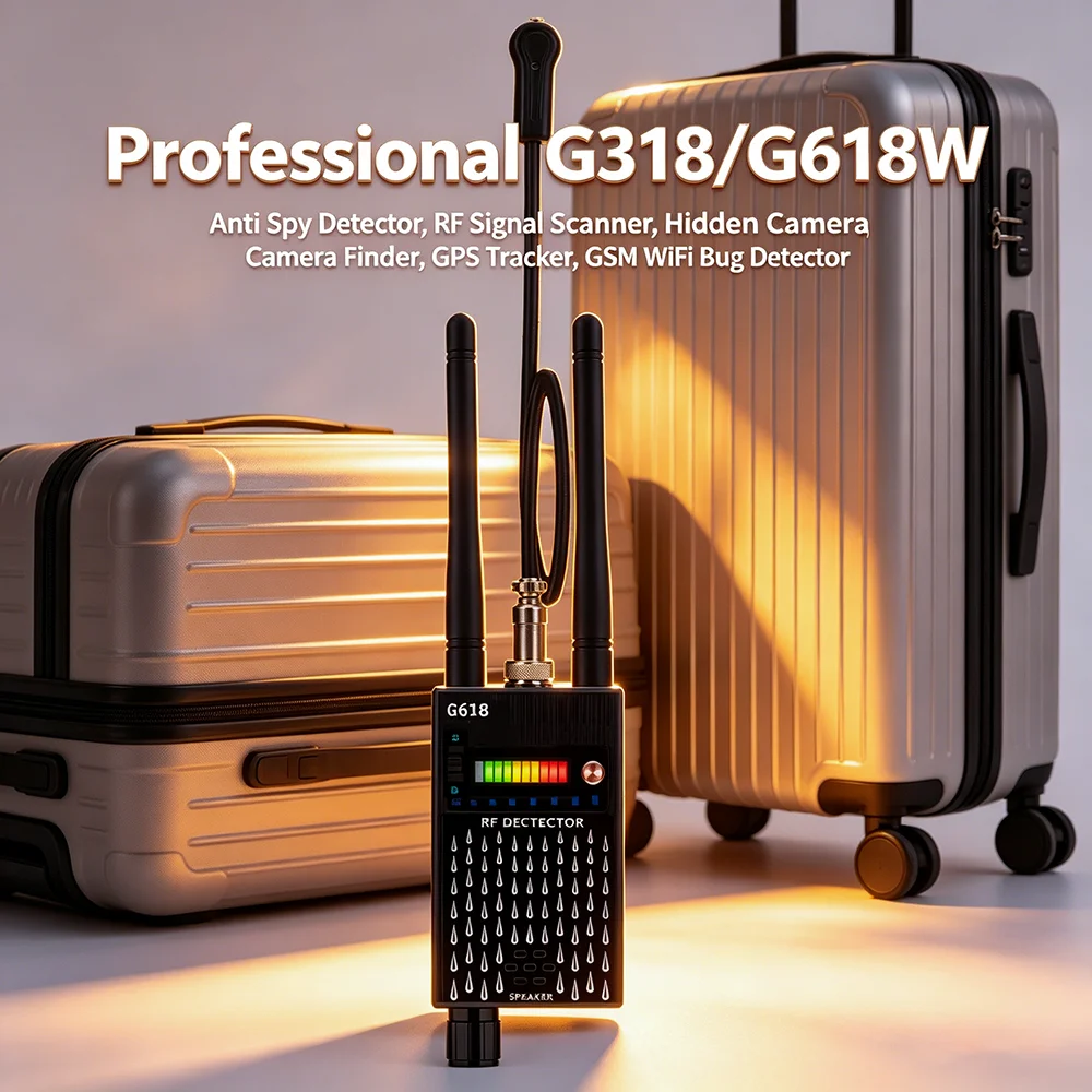 プロ仕様-g318-g618w-盗聴器発見器、rf信号スキャナー、隠しカメラ探知機、gps追跡装置、gsm-wifi盗聴器検知器