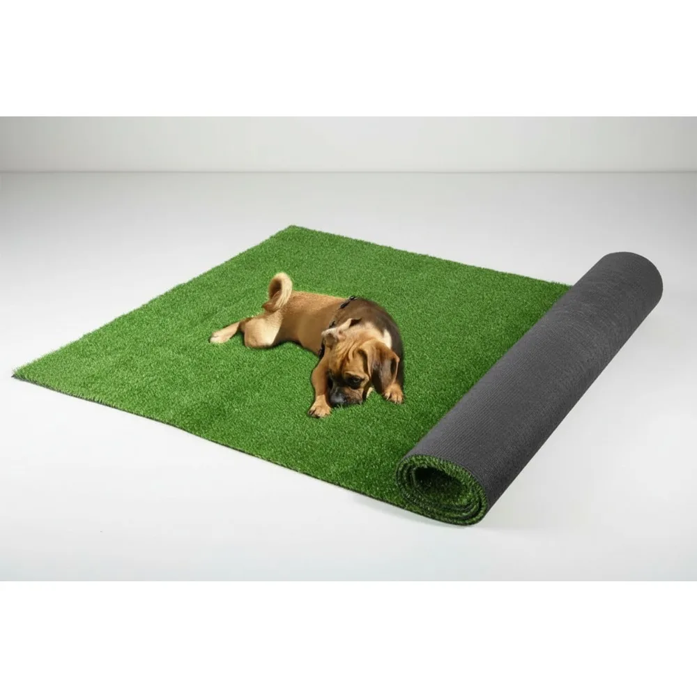 

4FT x 6FT Artificial Turf Grass Mat, 0.4 Inch Soft Pet-Friendly Lawn Rug with Drainage Holes for Garden Party Wedding