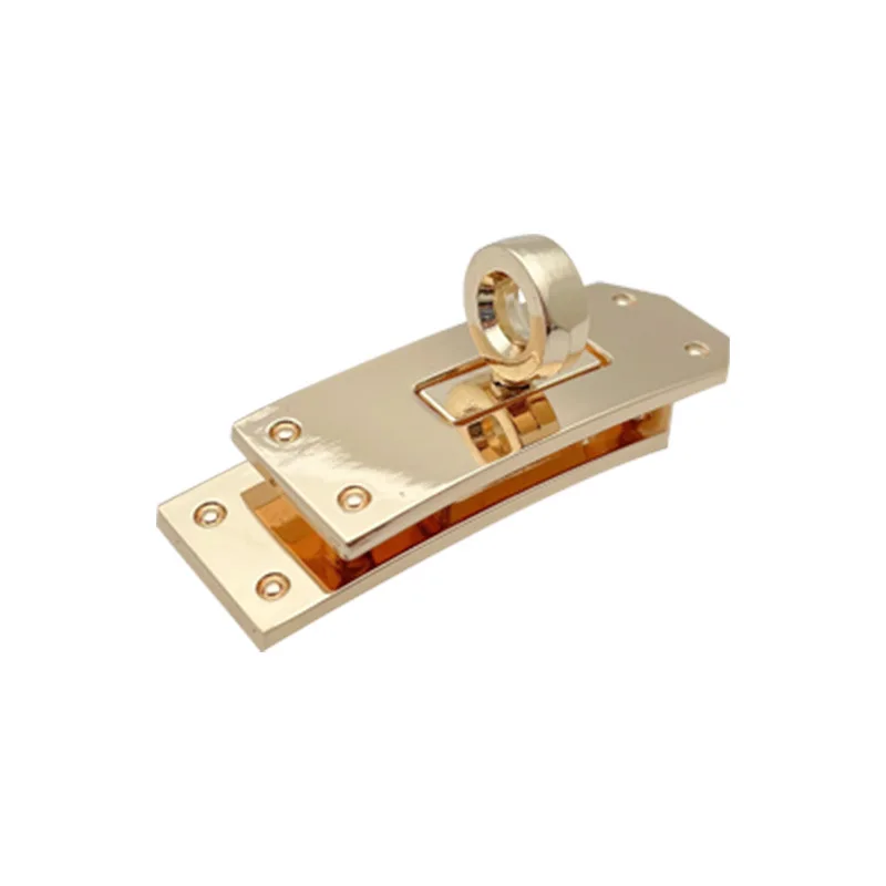 New Light Gold Belt Buckle Rectangle Rotating Twist Lock Metal Clasp For Belt Strap DIY Leather Crafts Hardware Accessories