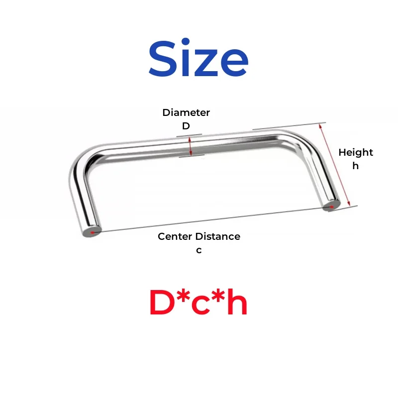 304 Stainless Steel Solid U-Shaped Double Curved Handle Modern Cabinet Door Handles Nordic Drawer Door Knobs Pulls