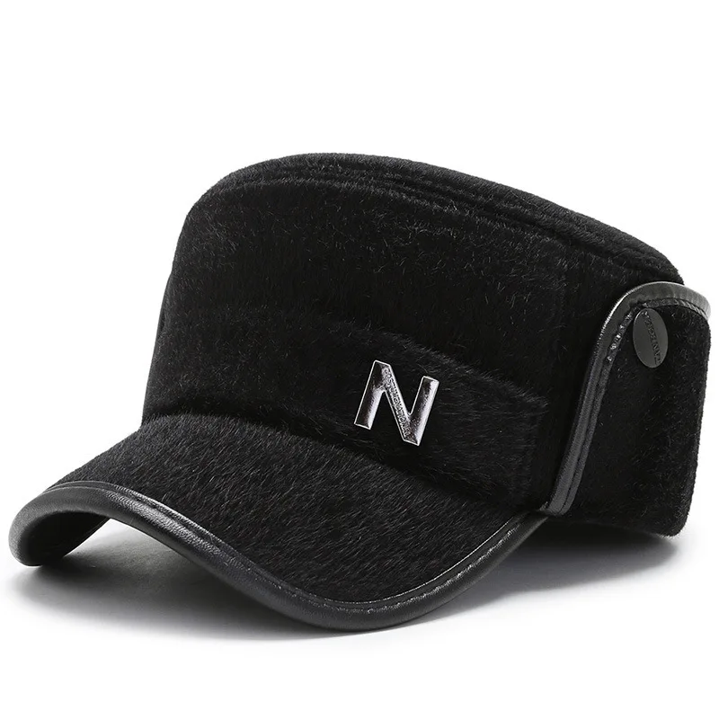 Trapper Hunting Hats Ear Protection Flat Top Winter Cotton Hat