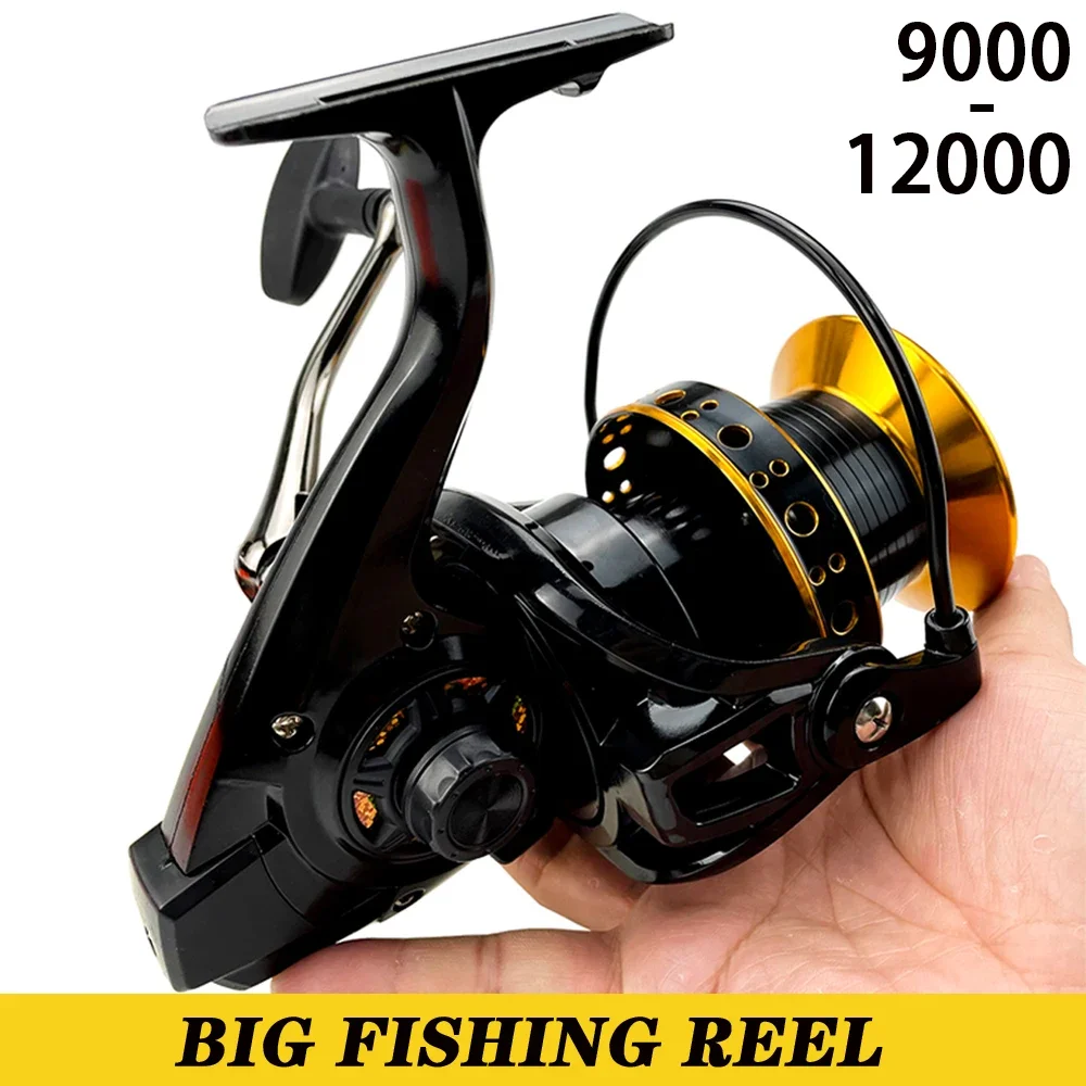 Long Shot Wheel Big Fishing Reel Spinning Strong Drag 4.0:1 Casting Sea Boat Trolling Fishing Accesorios DC9000 10000 12000