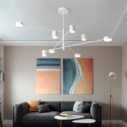 Creativity Fashion Black Gold White Long Led Chandelier Loft Nordic Lamp Decorative Indoor Hanging Lamp for Livingroom Bedroom