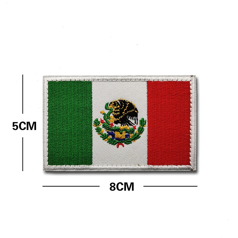 Mexico Flag Embroidered Patch PVC IR Reflective Mexican Tactical Army Hook National Eagle Applique Accessories badge patches