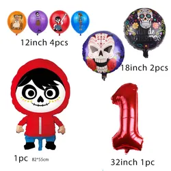 Coco Balloon Birthday Party Decoration Supplies Boy Music Decor Day of the Dead Baby Shower