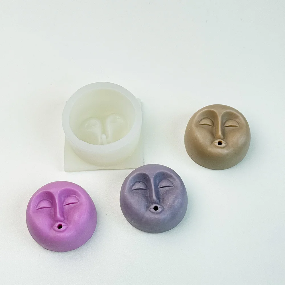 

DIY Crystal Drop Glue Facial Living Room Incense Burner Decoration Aromatherapy Gypsum Resin Silicone Mold