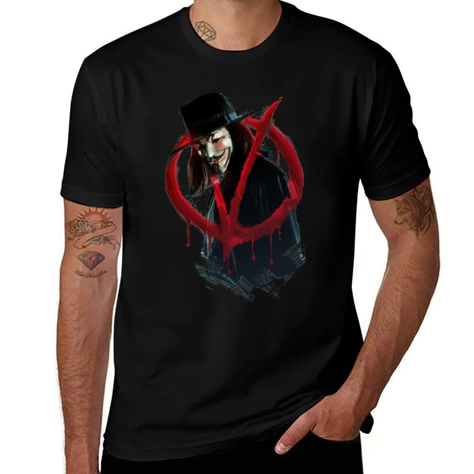 

man tshirt cotton shirt Vendetta for V T-Shirt t 100% for