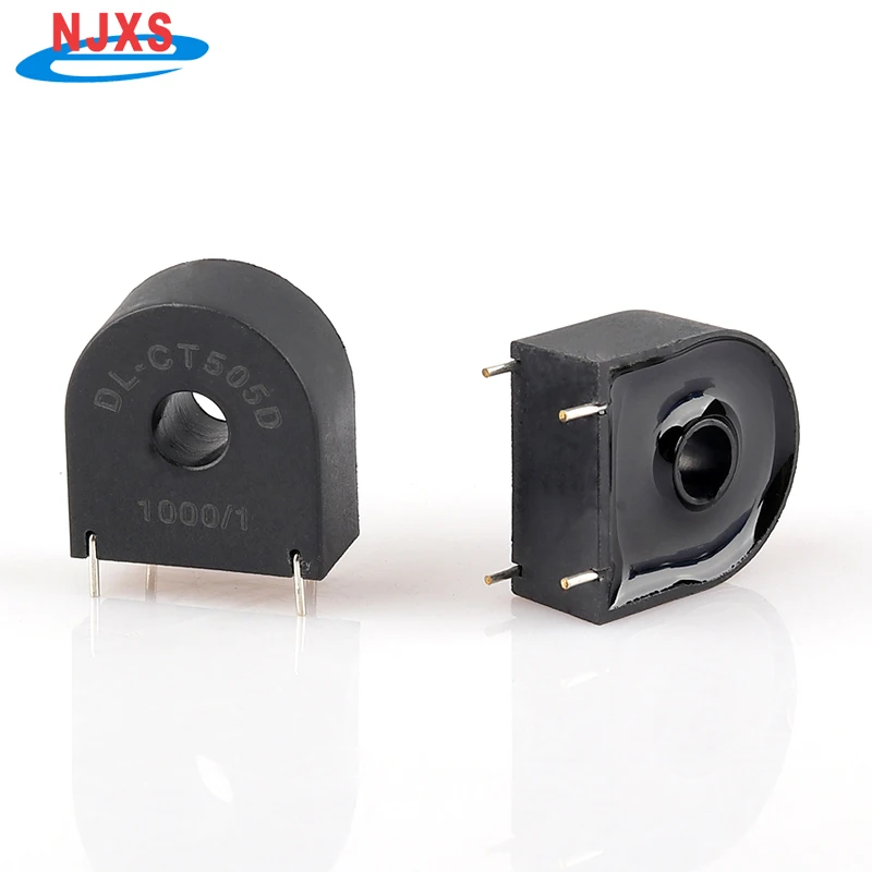 PCB Mount Mini Current Transformer 1A 0.5mA 1mA 5A 2.5mA 50A 25mA 0~60A DL-CT502D 505D 525D 602D 4 Pins Precision CT Coil AC