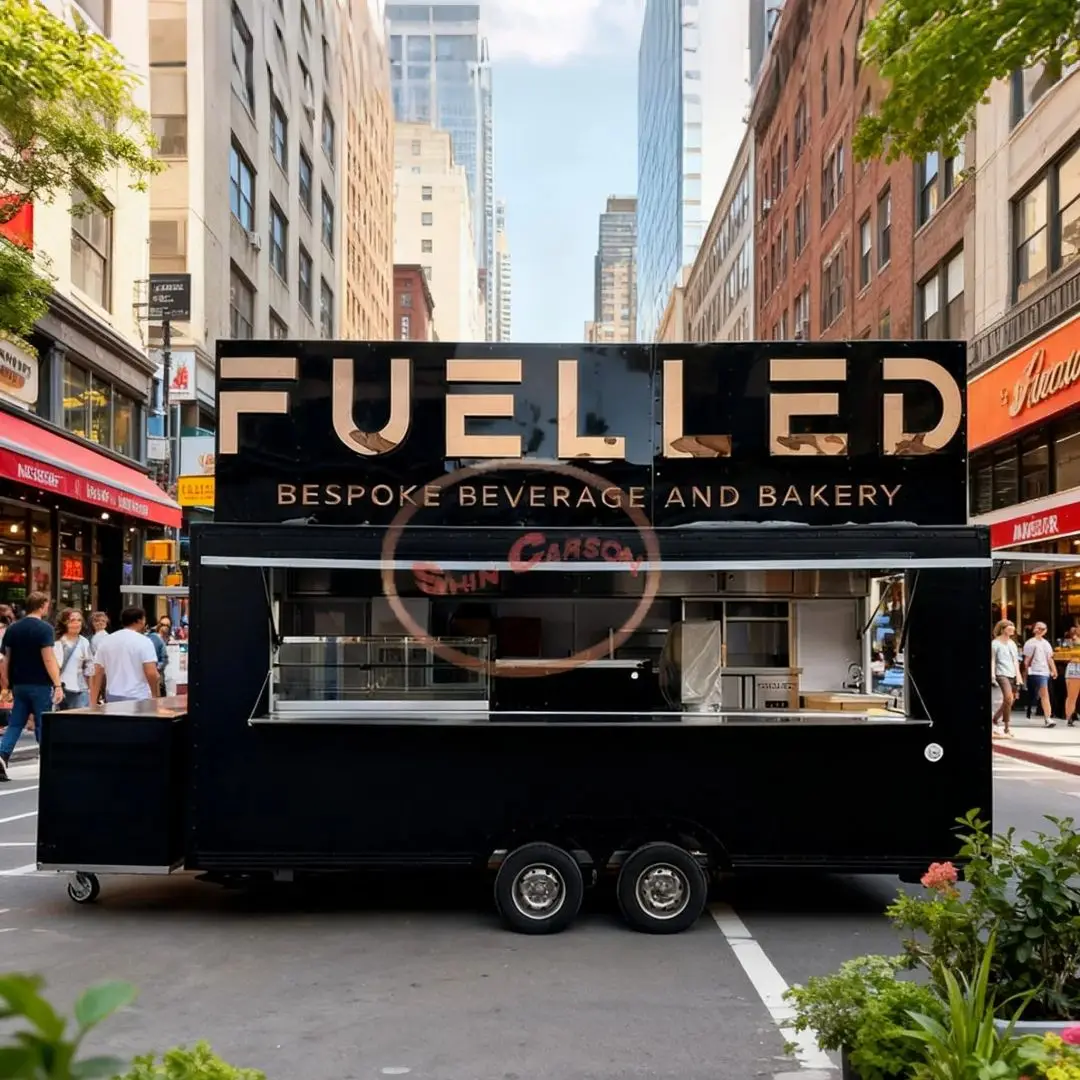 

Outdoor Food Trailer for Night & Morning Market Mobile Street Food Cart High Temp Resistant Easy to Clean Suitable for Business