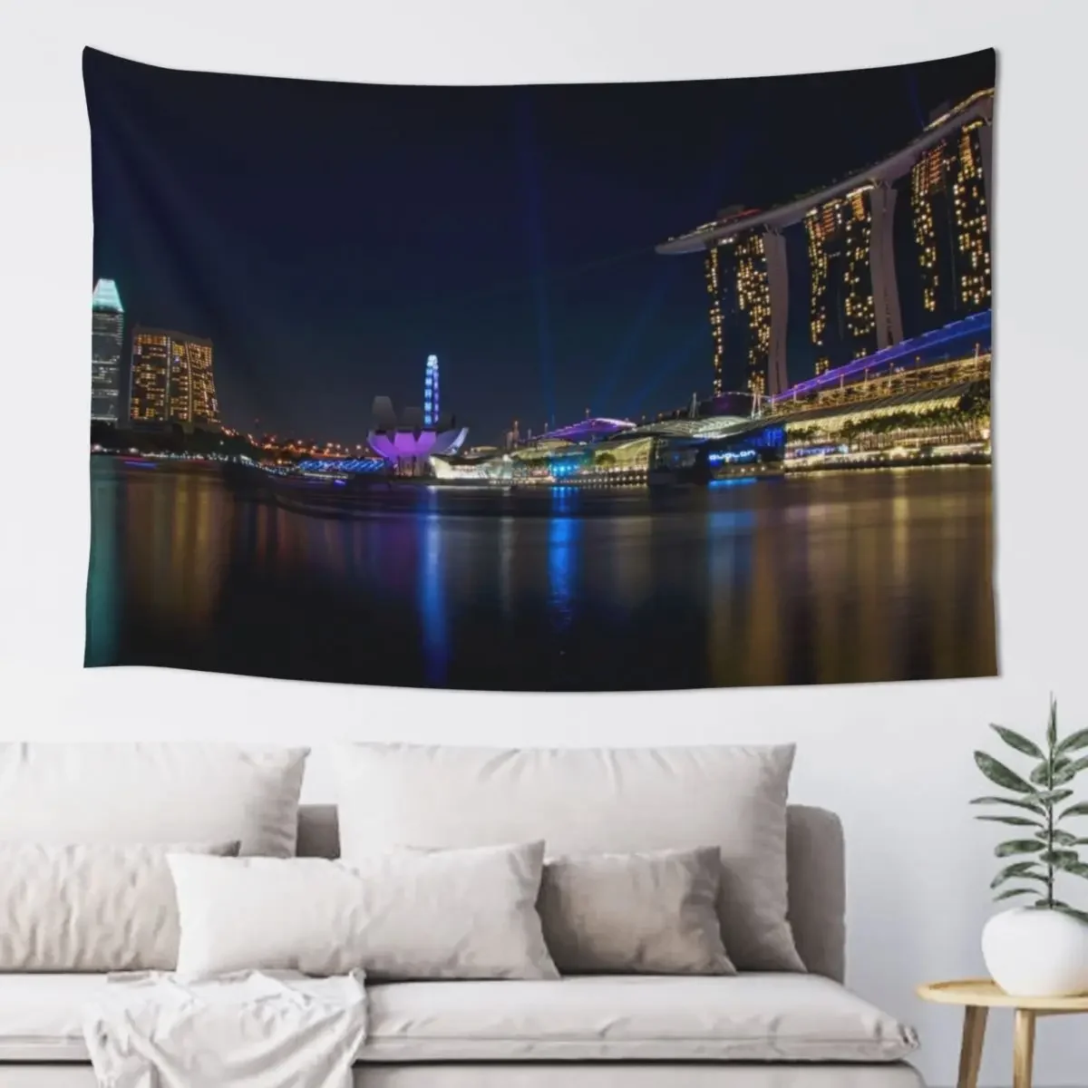 

Singapore Skylights Tapestry Hanging Wall Home Decorations Aesthetic Wall Hangings Decoration Tapestry