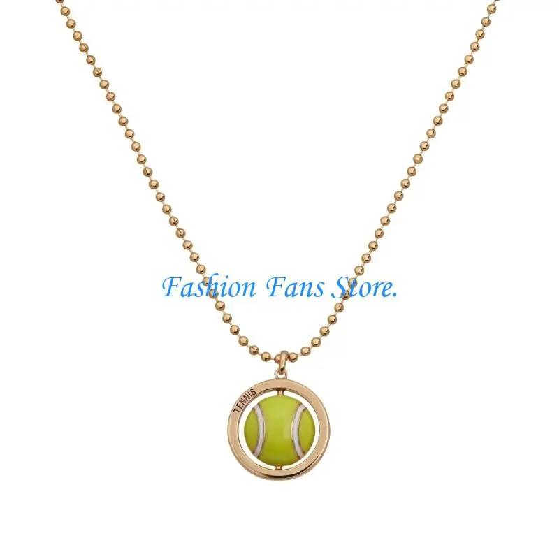  Ball Pendant Necklace 360 Degree Spin Design Adjustable Chain For Men Women