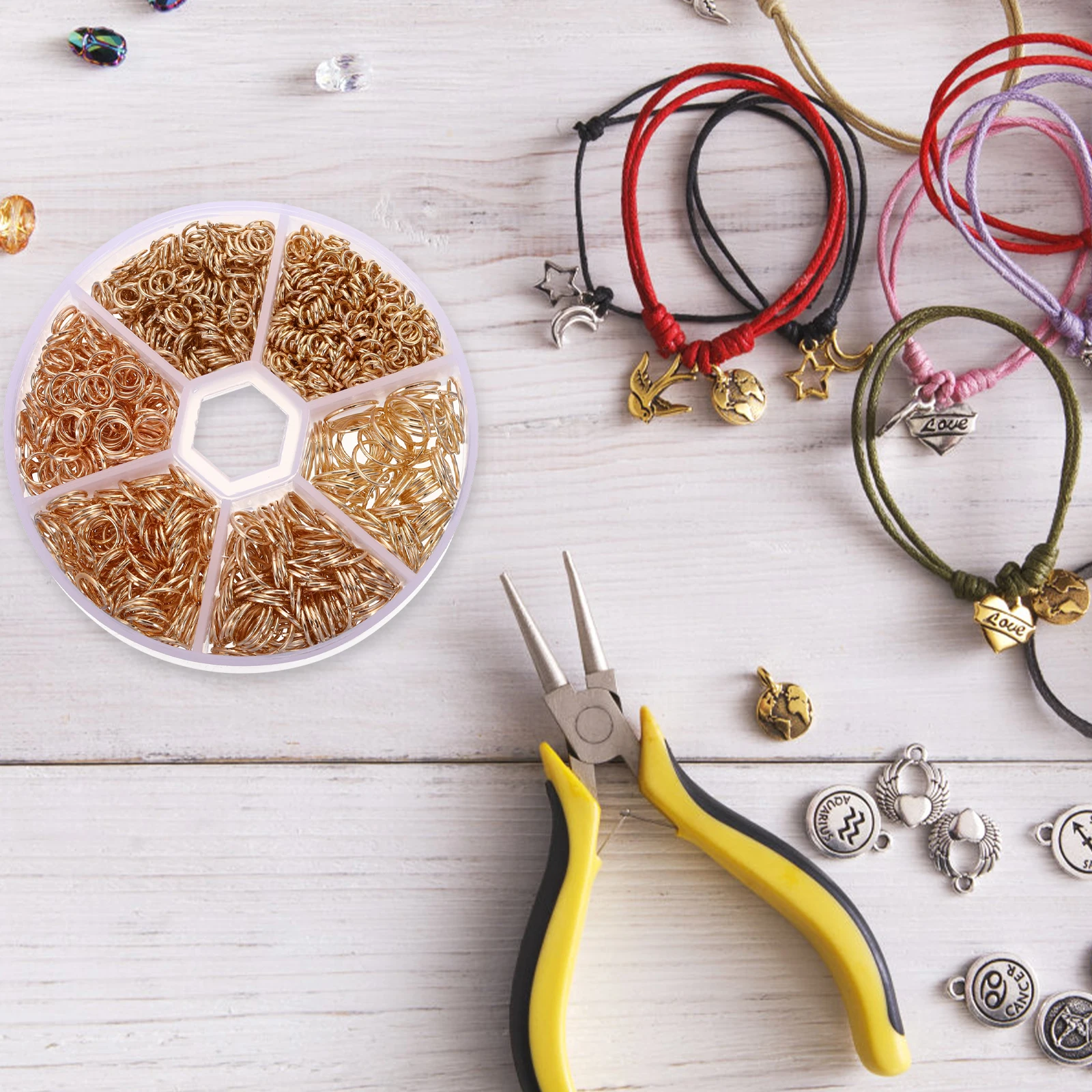 

Metal Jump Rings Jewelry Making Accessories Durable Opening Circle For Diy Earrings Necklaces Bracelets Crafts Decorative