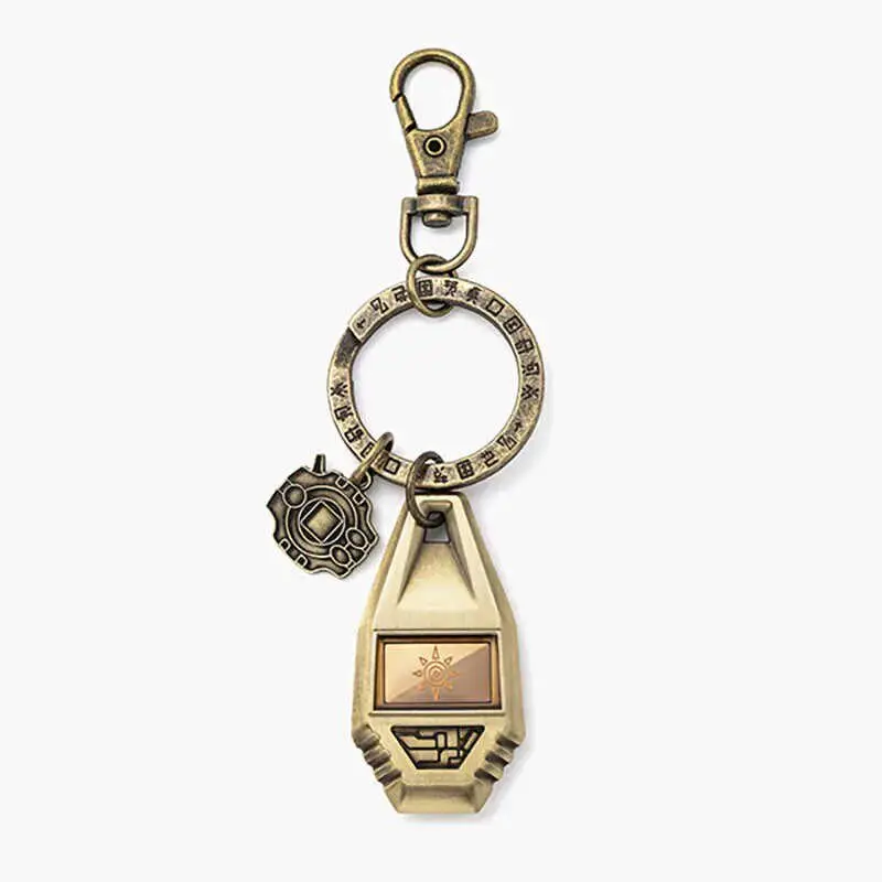 Anime Surroundings Digital Monster Dragon Courage Emblem Metal Keychain Pendant Great Adventure Student Hanging Ornament Gift