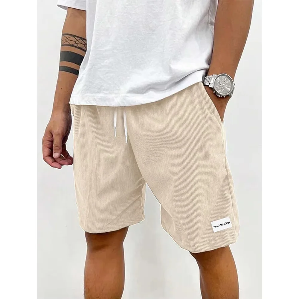 Vintage Cargo Shorts Men's Summer Trendy Retro Corduroy Short Pants Male Casual Solid Color Shorts Sports Breathable Sweatpants