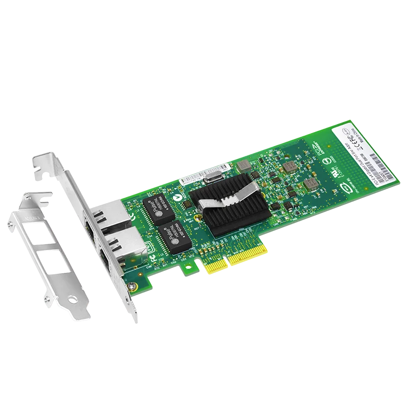 new 100/1000Mbps PCIE x4 Network Card 2x RJ45 Port 1G NIC PCI-E Lan Gigabit Ethernet Server Adapter lightning protection 82576
