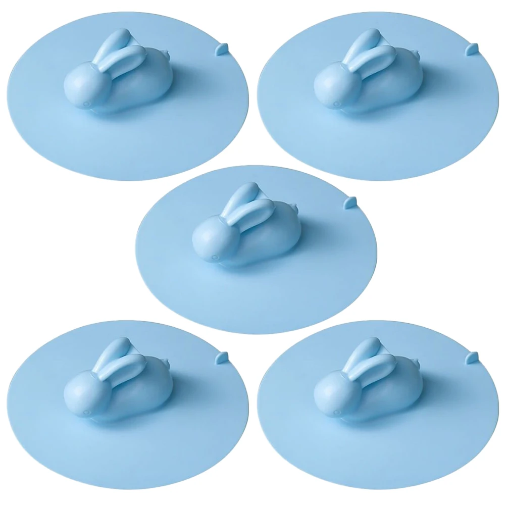 

5 Pcs Odor Proof Drain Cover Silicone Sink Shape Strong Adsorption Kitchen Bathroom Strainer Hardware Durability