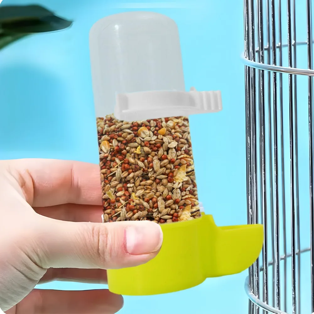 عالية الجودة تغذية الطيور البلاستيك الغذاء تغذية المياه التلقائي شارب الببغاء موزع المحمولة قفص العصافير معلقة شرب كوب