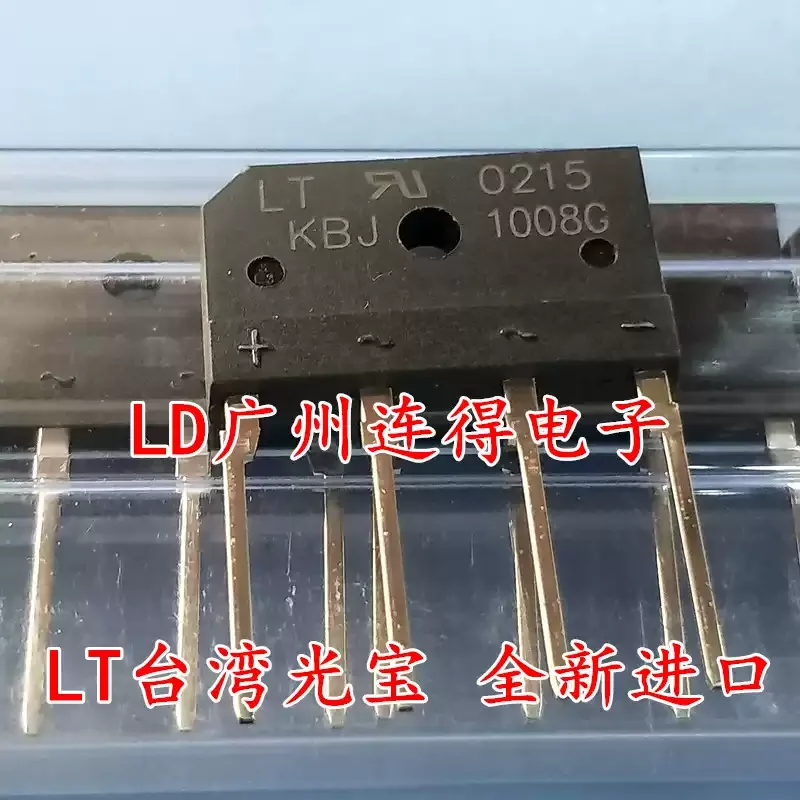 10-100pcs LT rectifier bridge KBJ1008G flat bridge (can replace T10XB80 D10XB80) 10A power electromagnetic furnace bridge stack
