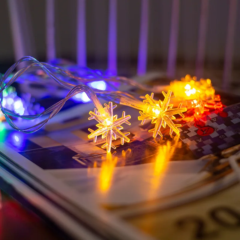 10 m 80 leds Stright Lichter Für Zimmer Hängen Hause Dekoration Weihnachten Schneeflocke LED Lichterketten Innen Festliche Dekoration – Detail 4