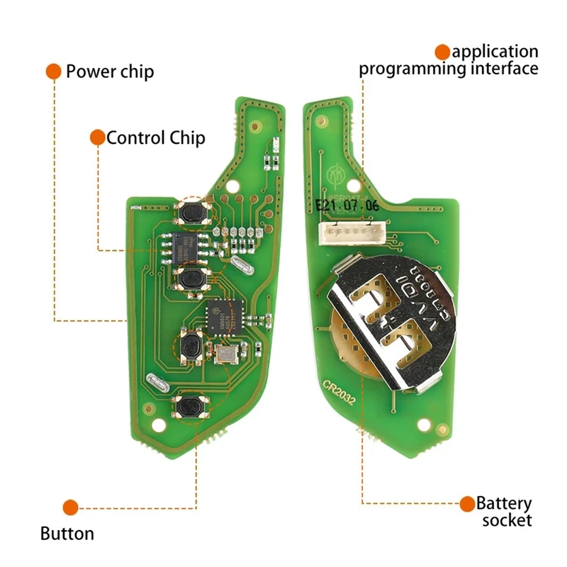 For Xhorse XKCD02EN Universal Wire Remote Key Fob 4 Button For Cadillac Style For VVDI Key Tool