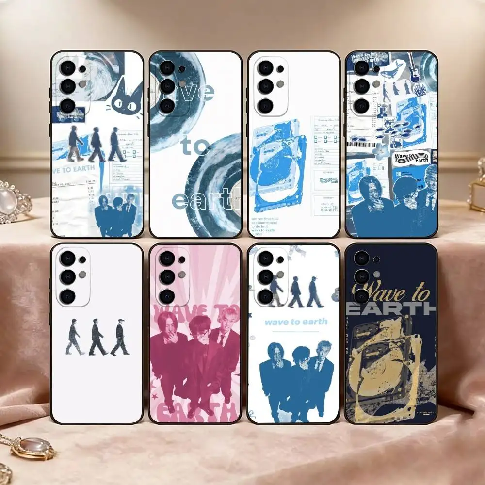 

W-Wave To Earth S-Summer Flows Phone Case Black Silicone Soft For Samsung S25,S24,S21,S22,S23,S30,Ultra,S20,Plus,Fe,Lite