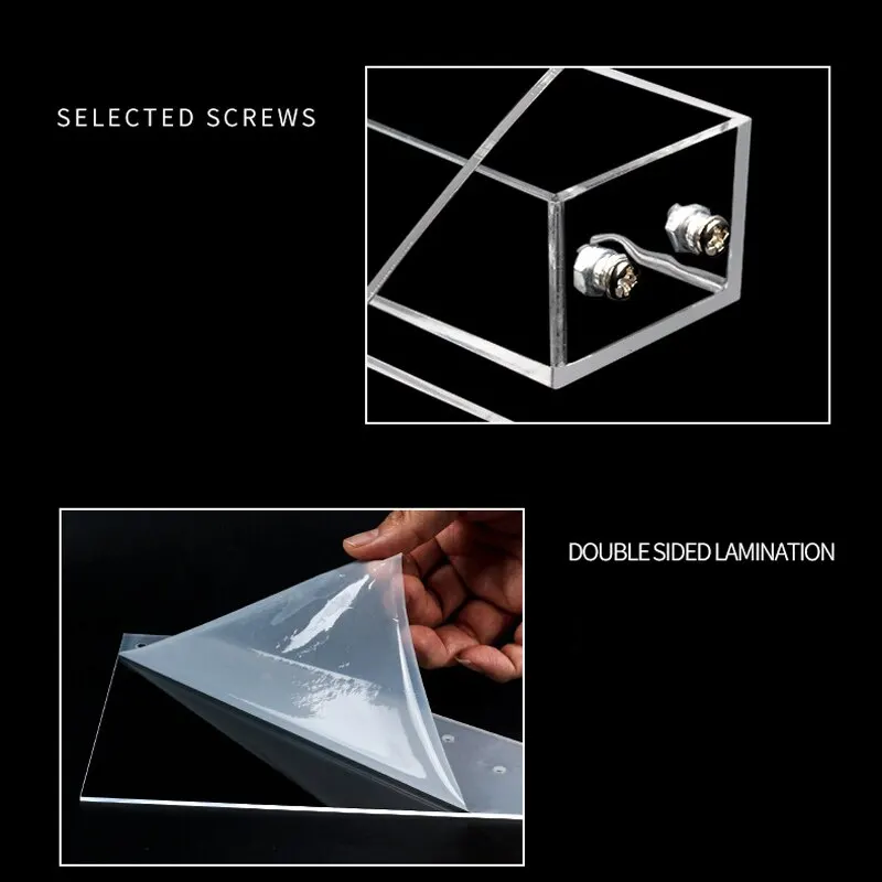 2 Layer Nail Polish Display Box Clear Acrylic Multifunctio Organizers Lipstick Jewelry Polishing Sand Strip Toolbox Makeup Box