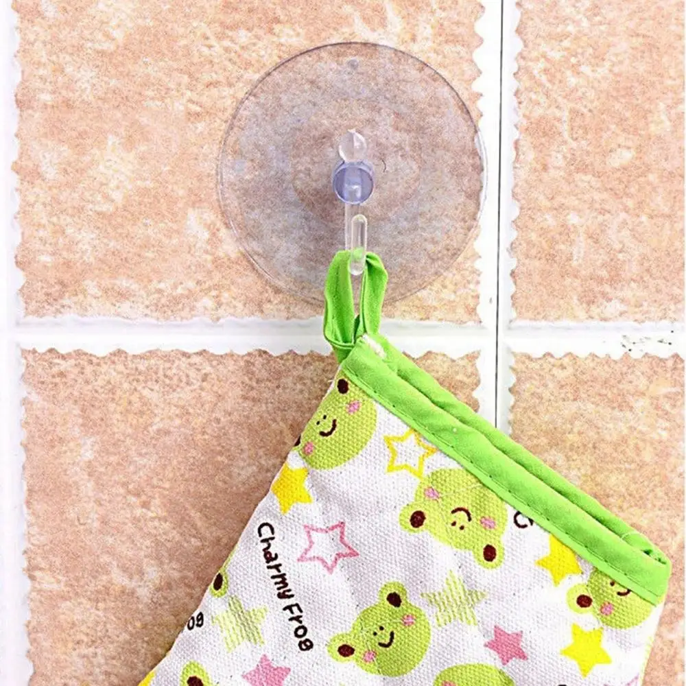 

10Pcs 2.5cm Transparent Wall Hooks Crystal Suckers Kitchen Hangers Suction Cup Hooks Wall Clothes Handle Bathroom Accessories