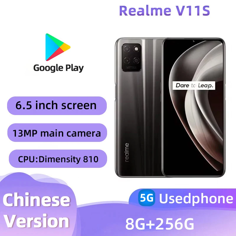 Realme V11s Android 5G Unlocked 6.5 inch 256GB MediaTek Dimensity 700 All Colours in Good Condition Original used phone