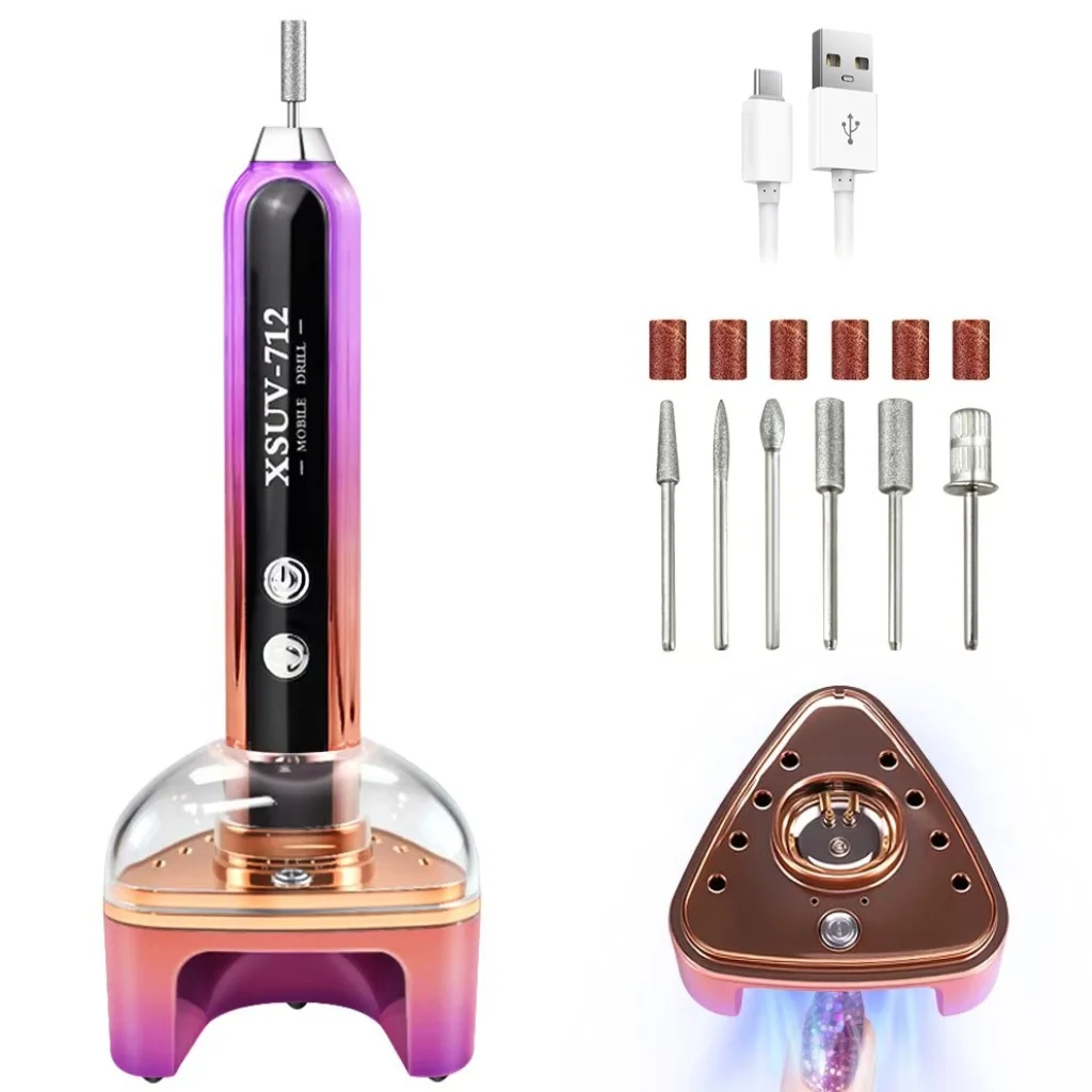 

Электрическая пилочка для ногтей 2 в 1 и УФ-светодиодная лампа для ногтей, набор 35000 об/мин, профессиональный маникюрный полировщик для ногтей для полировки акрилового геля