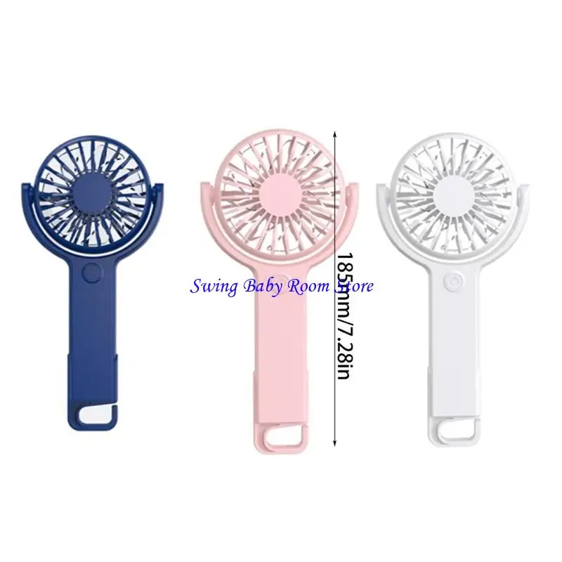 K1ad портативный вентилятор 1200 мАч аккумулятор с батареей ручной работы 5 -скоростный USB -перезаряжаемый вентилятор