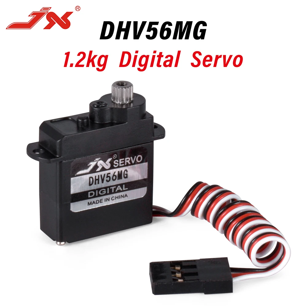 JX servo DHV56MG Digitális coreless 1.2kg 0.10sec Fém fogas HV 5.6g DS servo számára RC autó Gépember Léghajó drón RC manöken DIY