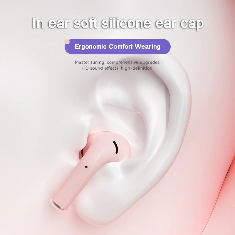 Cute Cartoon Pig Earphone Wireless Bluetooth 5.3  Animal Shape Creative Headphone With Mic For Ipad smartphone PC Kids Gift