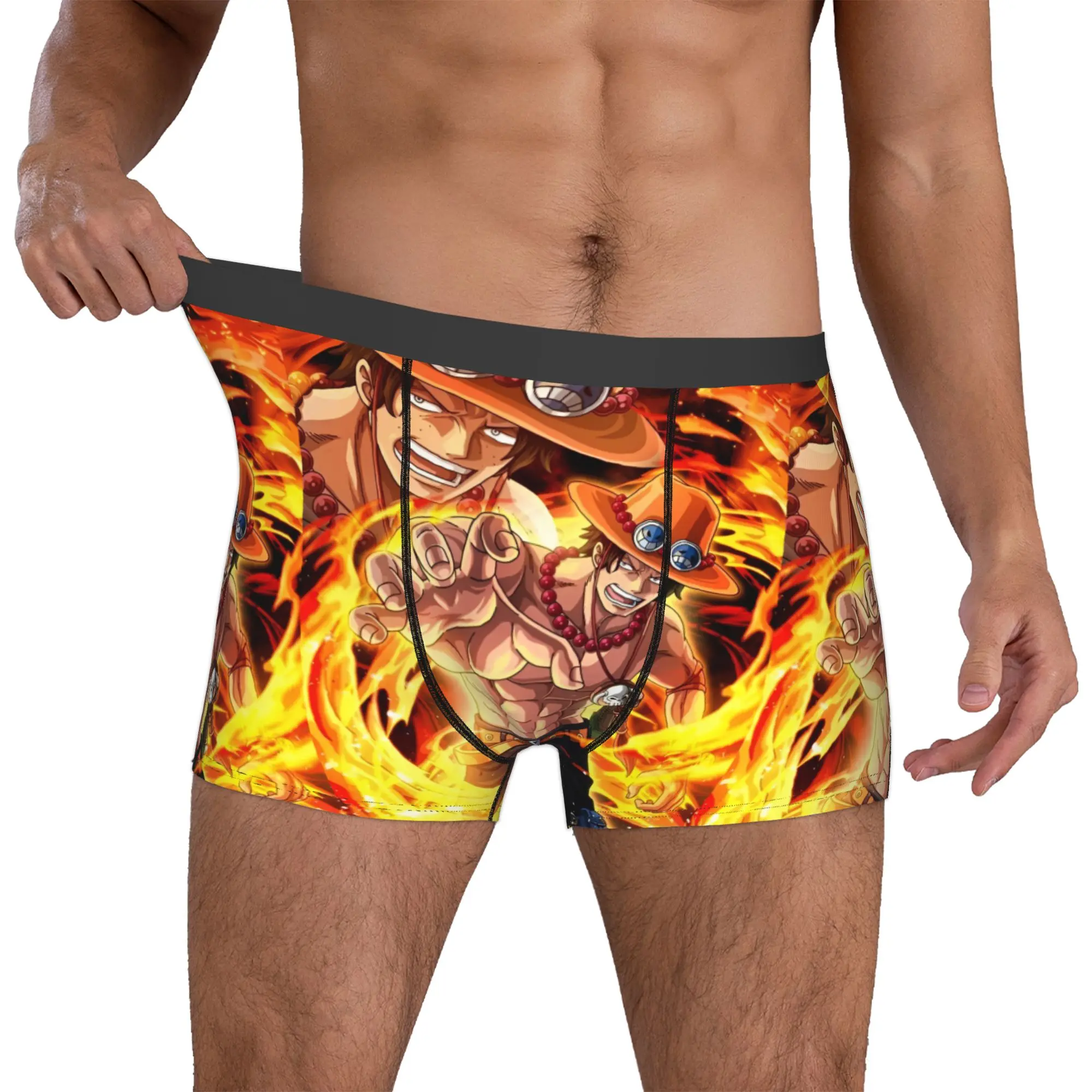 

Custom Male Cool Ace Cartoons Manga Underwear Japan Boxer Briefs Breathable Shorts Panties Underpants
