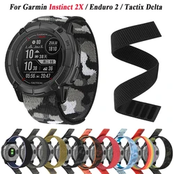 Pulseira de relógio ultraleve para pulseira solar Garmin Instinct 2X, pulseira de nylon para Garmin Fenix 6X 6 Pro 5X 5 Plus 7X 7, 26mm, 22mm