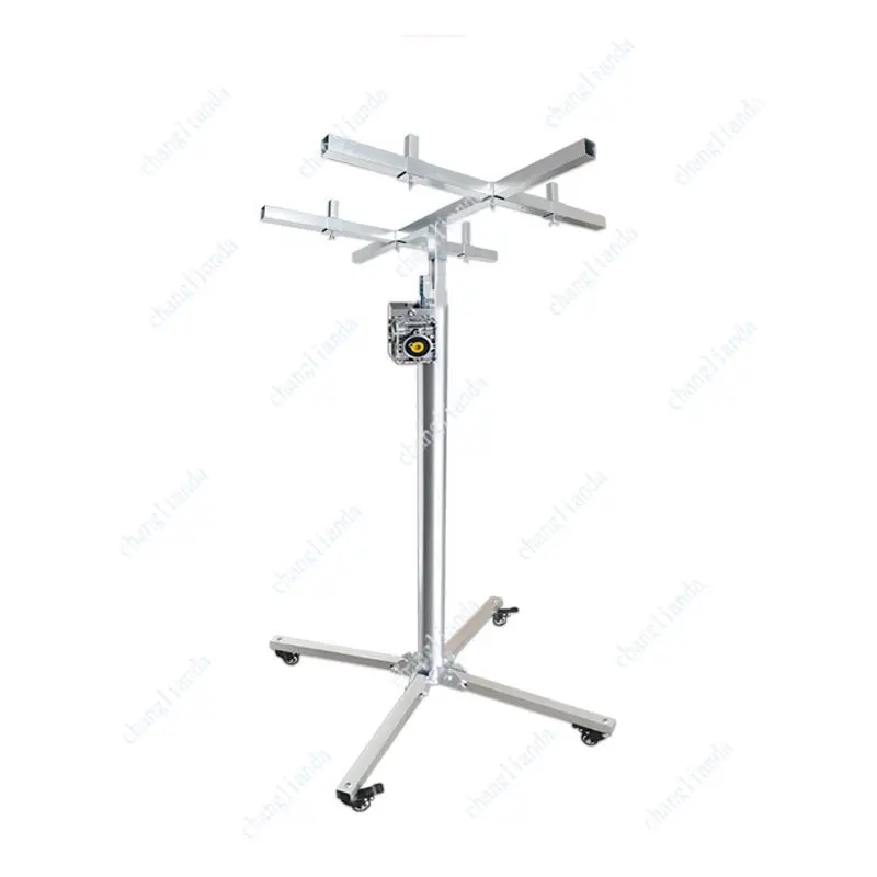 Electric Manual Air Duct Lifting Bracket Thickened Foldable 3M 3.5M 4M HVAC Vent Pipe Installation Hoist Tool
