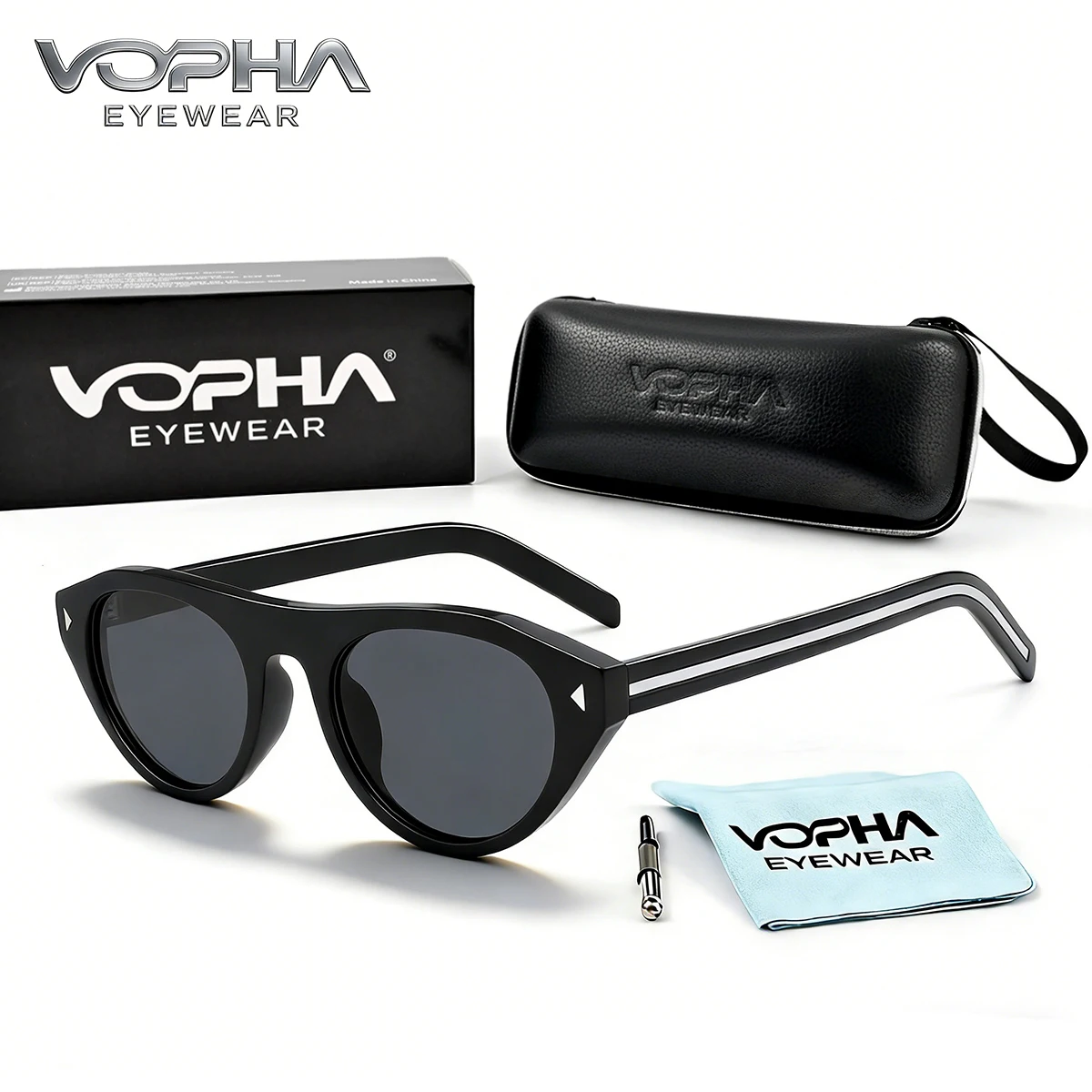 

Sunglasses VOPHA Oval Cat Eye Sunglasses for Women Trendy Retro Cateye Frame with UV Protection for Traveling or Driving S14