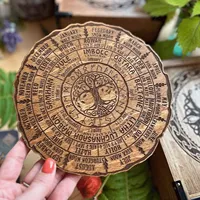 Tree Calendar Wheel Of The Year Wood Sign Tree Of Life Calendar Witchcraft Witchy Planner Witch Altar Wall Calendar Food