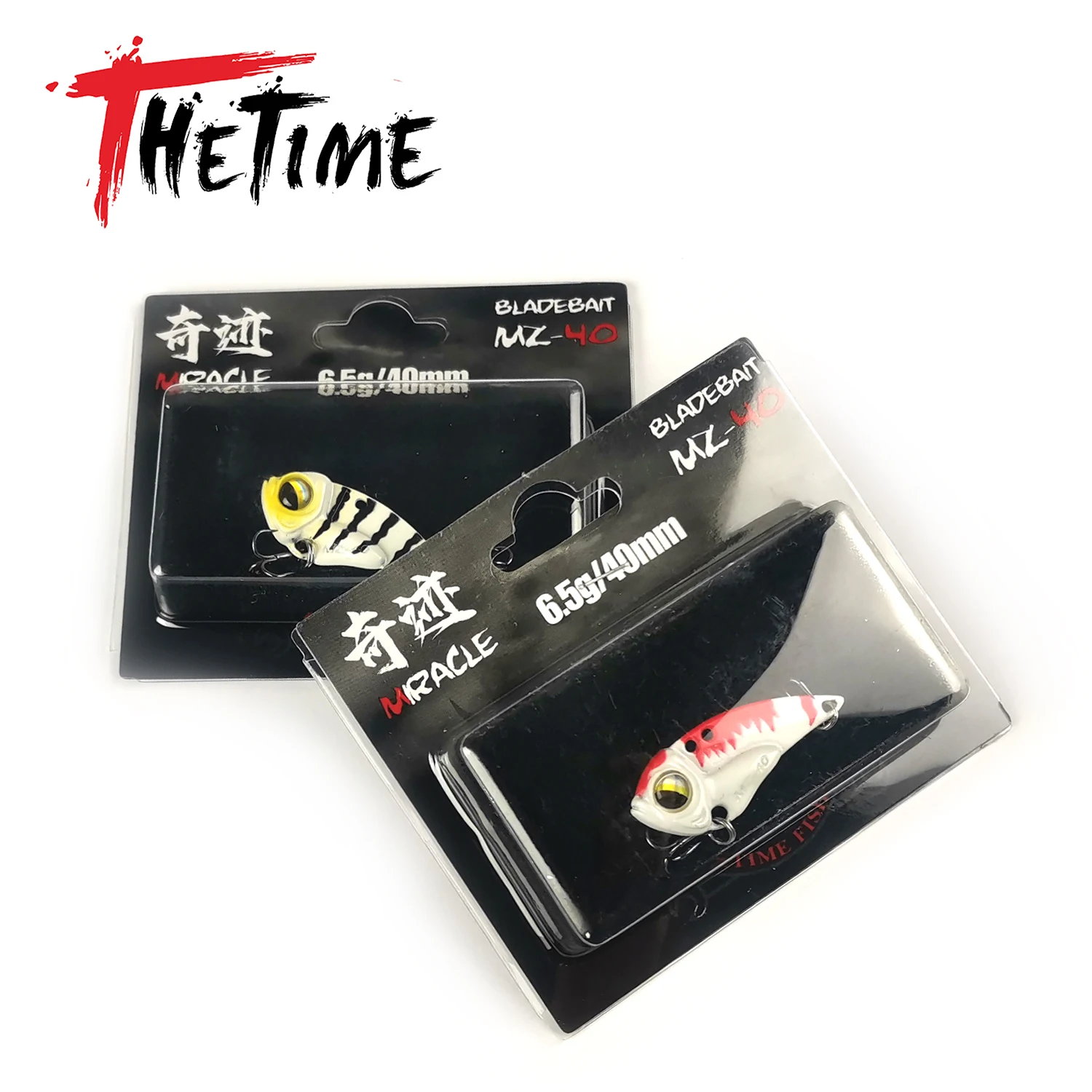 THETIME 2022 New MZ40 Metal VIB Ratlin Spoon Lure 40mm 6.5g Blade Jig Bait Vibrators Cicada For Pike Perch Crappie Bass Fishing