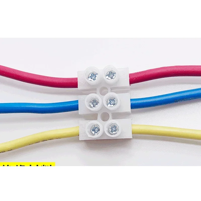 50 Pcs LED ceiling lamp terminal block PA8 PP plastic terminal For Cable 450V 5A-10A current PA8 three-position terminal