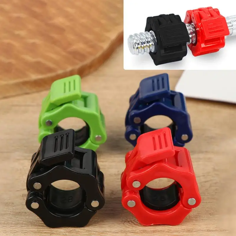 ⑥ 25/28mm Heavy Duty Barbell Clips Collar Quick Release Locking Clamps Fixing Nut Clips For Weightlifting Fitness Accessories