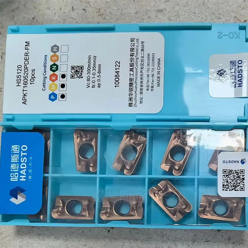 APKT160520PDER-FM HS5120 HADSTO APKT160520 APKT1605 CNC blade carbide inserts Milling inserts milling tools 10pcs/box
