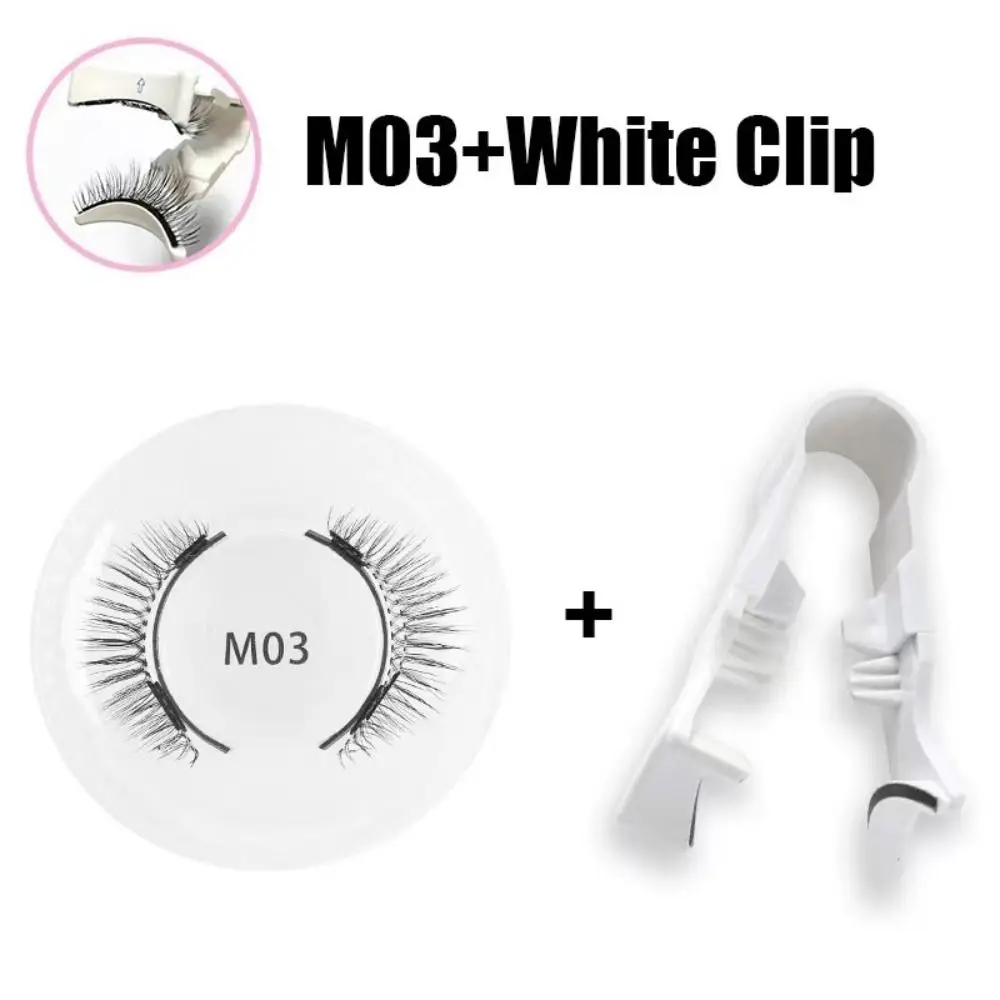 Magnetic Magnetic False Eyelashes DIY Reusable Magnetic Eyelashes with Clip 3D Extension Glue Free False Eyelash Clusters Female