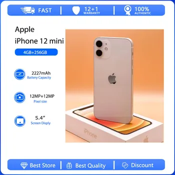 Apple iPhone 12 mini 5G Face ID Mobile Phone Original Used Unlocked 5.4 64/128/256GB ROM Hexa-core IOS 12MP Camera
