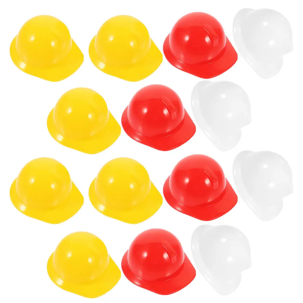 

30Pcs Mini Safety Plastic Hard Hat Small Cap for DIY Party Decoration Miniature Construction Cake Topper Pet Bird Chicken