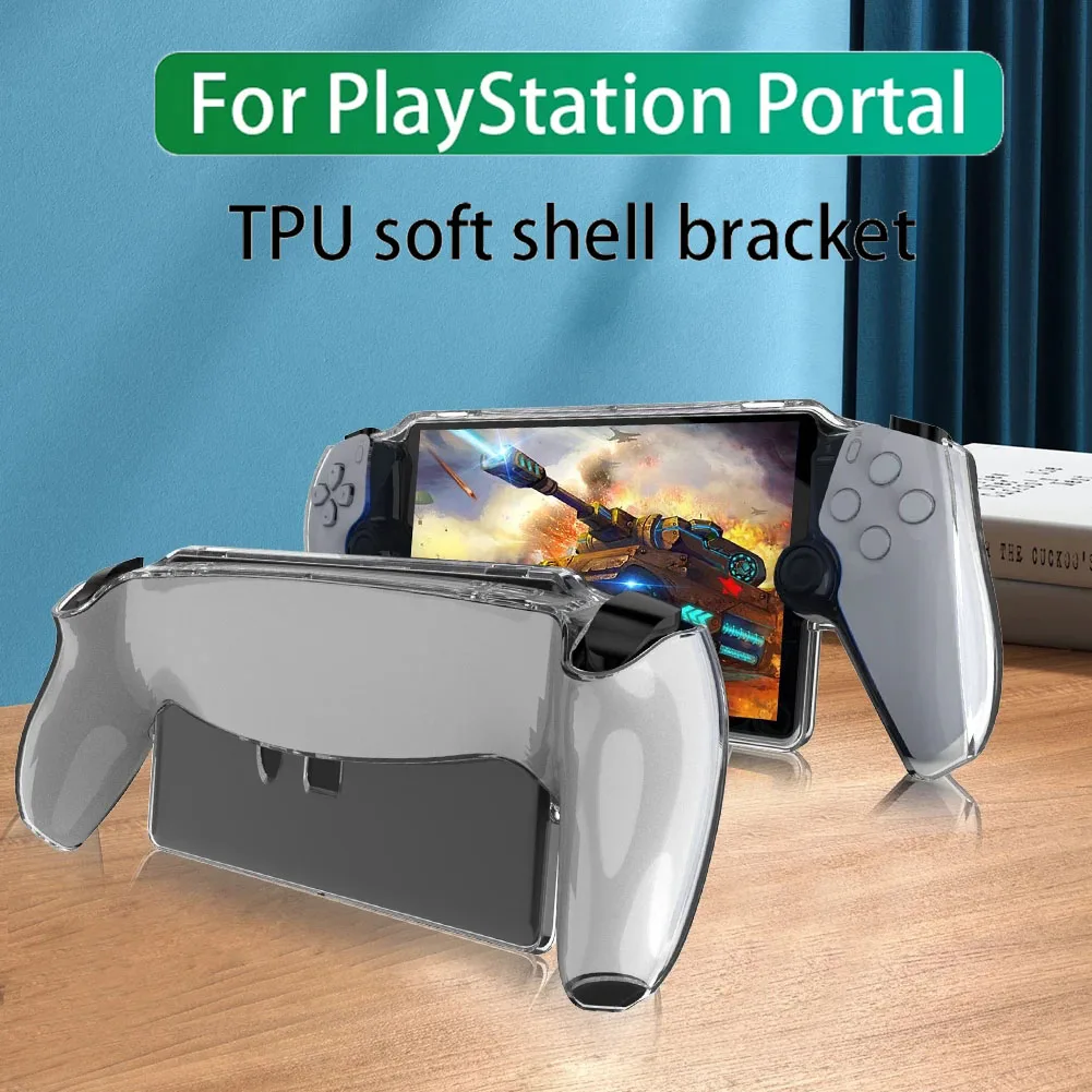 Clear Protective Case for PlayStation Portal Portable Console TPU Soft Cover Protector Case for Sony PS5 Gamings Accessories