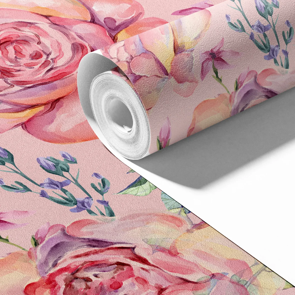 Waterproof Rose Peel and Stick Wallpaper Bedroom Pink Floral Removable Contact Paper Self Adhesive Wall Paper for Cabinet